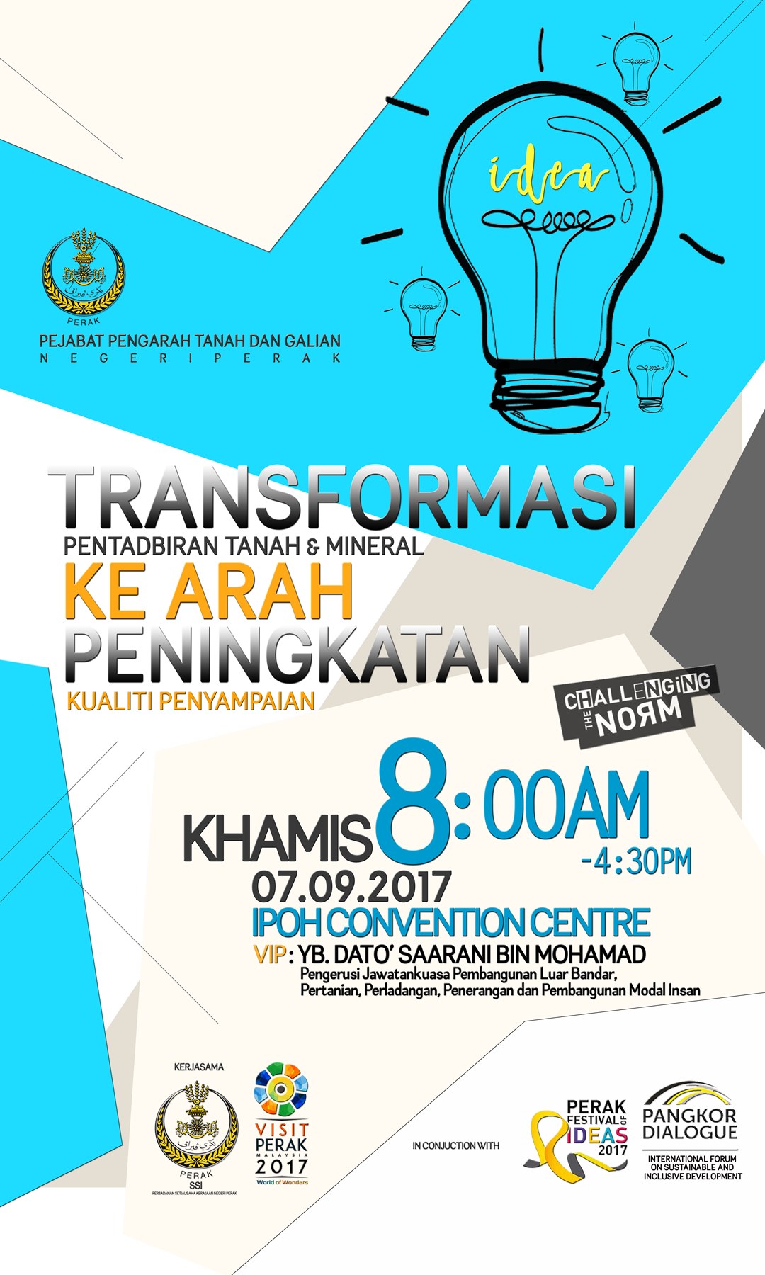 Jemputan Ke Perak Festival Of Ideas 2017 Di Ipoh Convention Centre Pada 07 09 2017 Marilah Datang Beramai Ramai